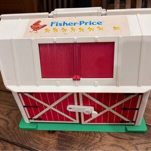 Vintage Fisher-Price Barn Playset with Moo Sound
